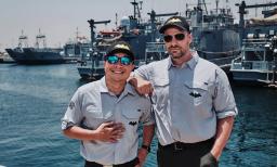 DC CCO Jim Lee and writer Tom King on DC's USO organized trip to Kuwait