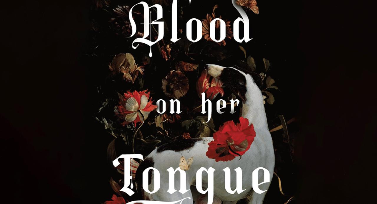 The cover of Blood On Her Tongue by Johanna van Veen