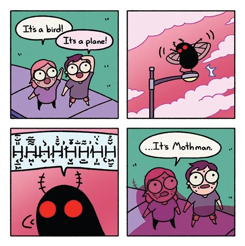 Two bystanders see Mothman