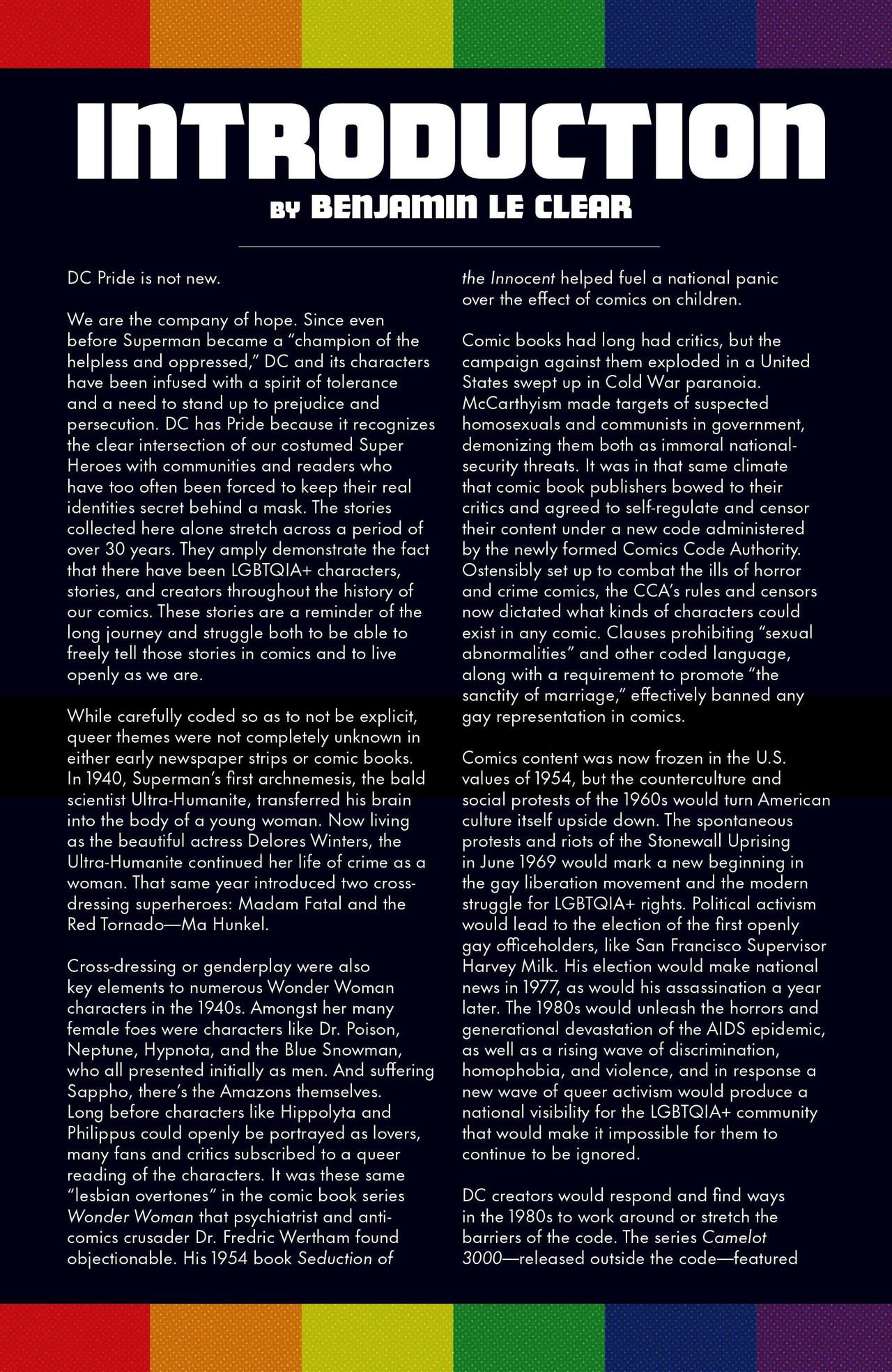 Introduction page for DC Pride Through the Years