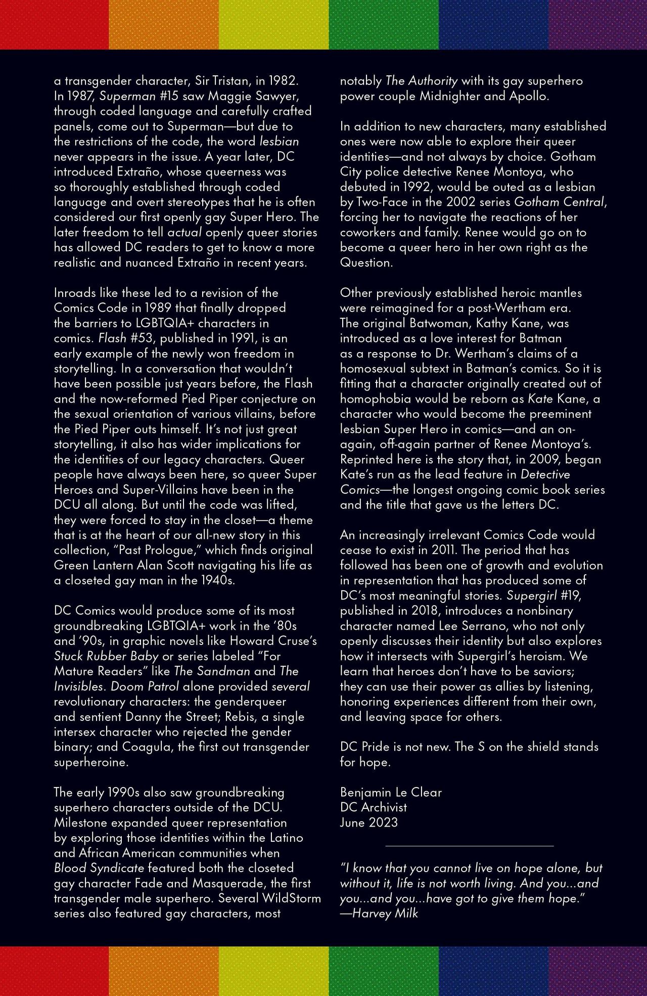 Introduction page for DC Pride Through the Years