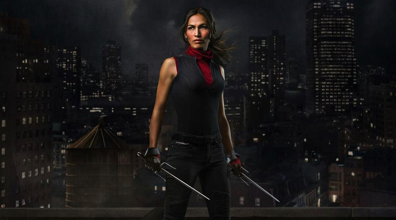 A promotional image of Elektra in Daredevil