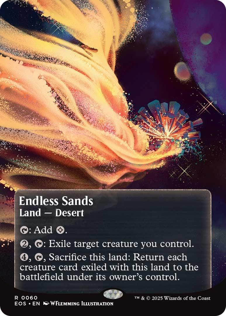 The Poster Stellar Sights variant of Endless Sands from Magic: The Gathering