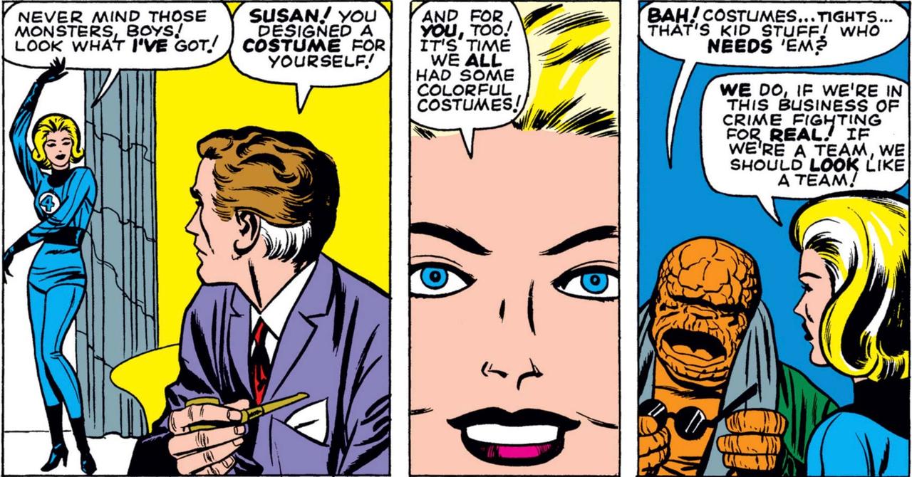 A series of panels from Fantastic Four #3