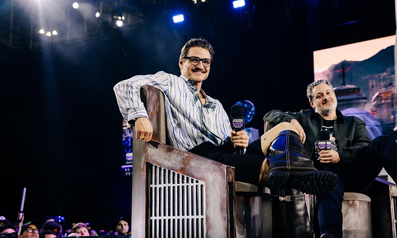 Pedro Pascal and Dave Filoni at Star Wars Celebration 2025