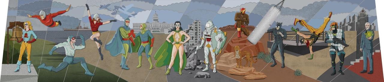 Hall Of Justice Mural 1