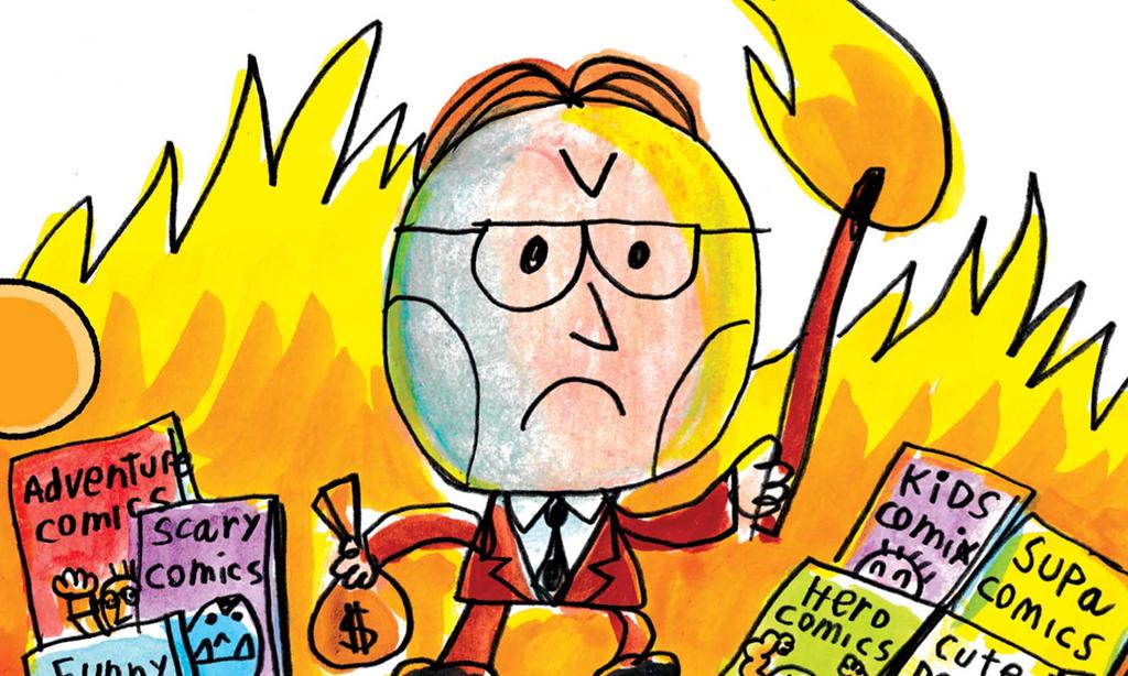 Dav Pilkey to tackle book banning and Dr. Fredric Wertham in his next