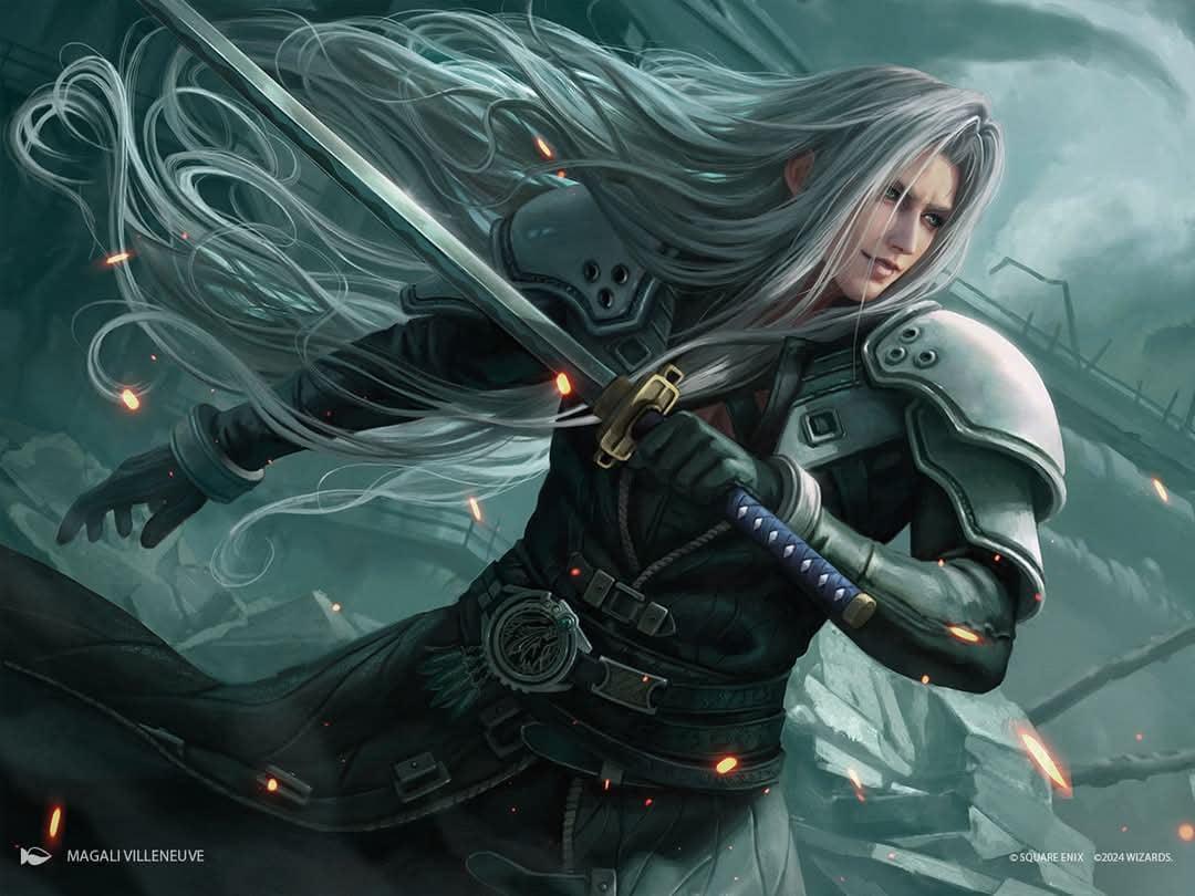 Art of Sephiroth from the Magic: The Gathering x Final Fantasy set