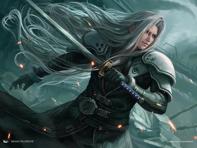 Art of Sephiroth from the Magic: The Gathering x Final Fantasy set