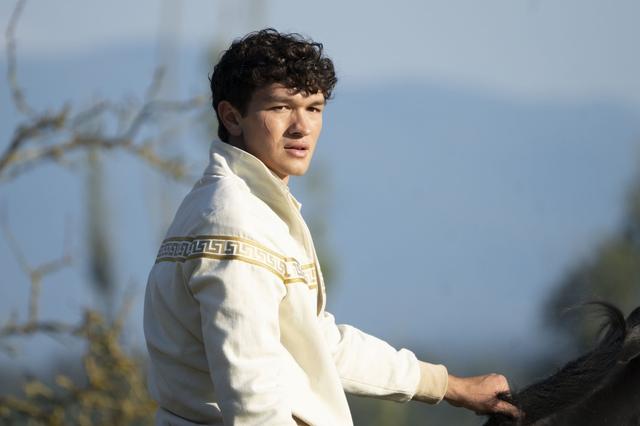 An image of Charlie Bushnell as Luke Castellan in Percy Jackson and the Olympians season 2