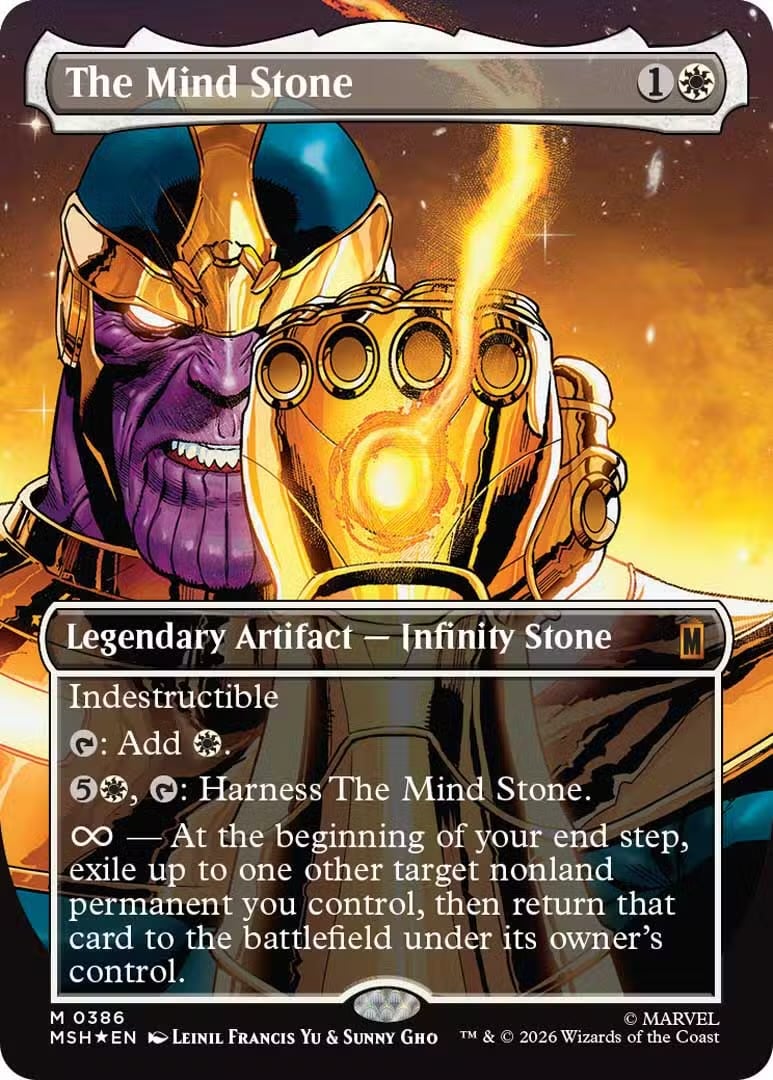 The Mind Stone card from Magic: The Gathering x Marvel Super Heroes