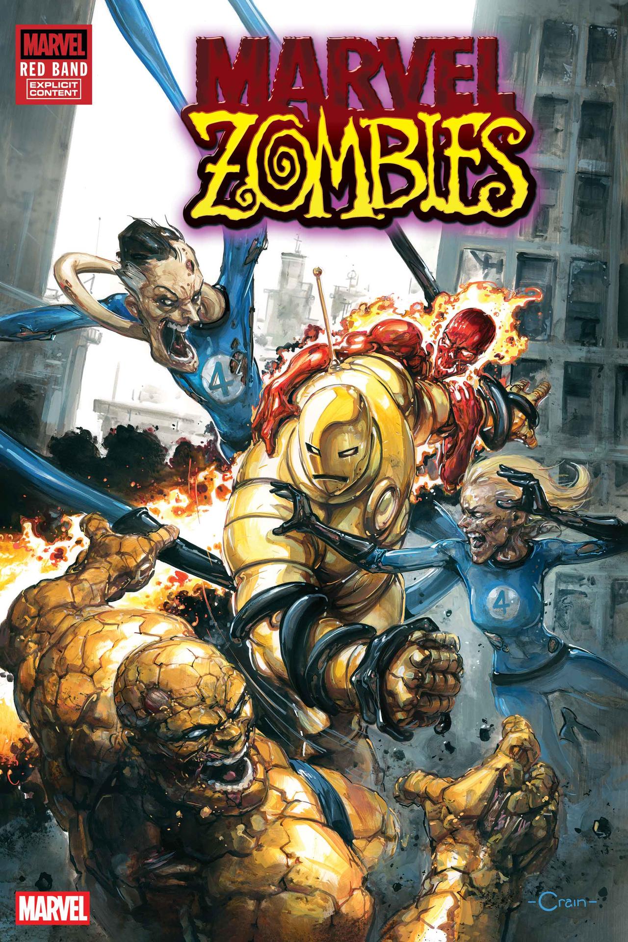 The Clayton Crain variant cover for Marvel Zombies: Red Band #1