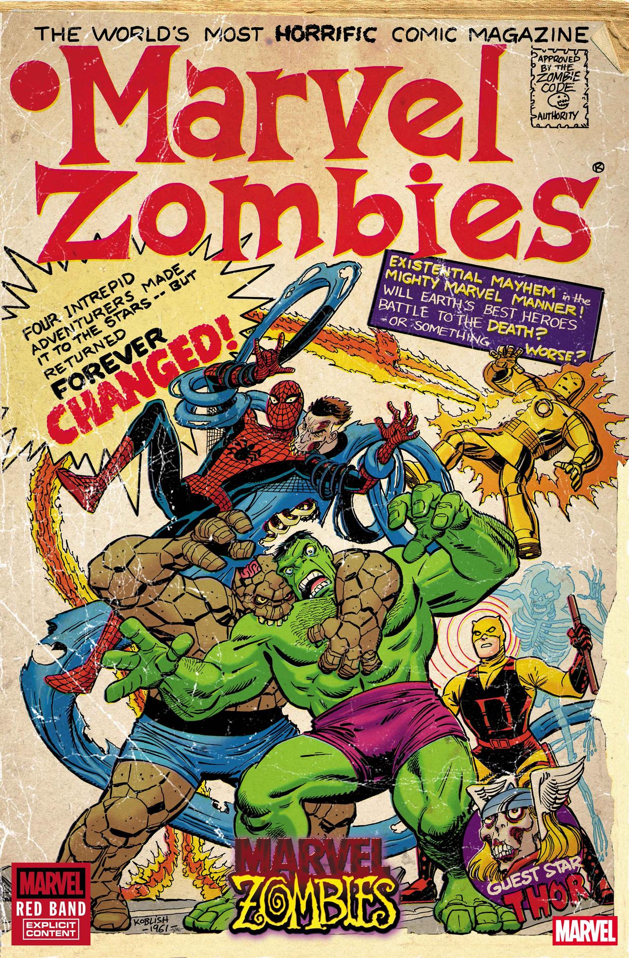 The Scott Koblish variant cover for Marvel Zombies: Red Band #1