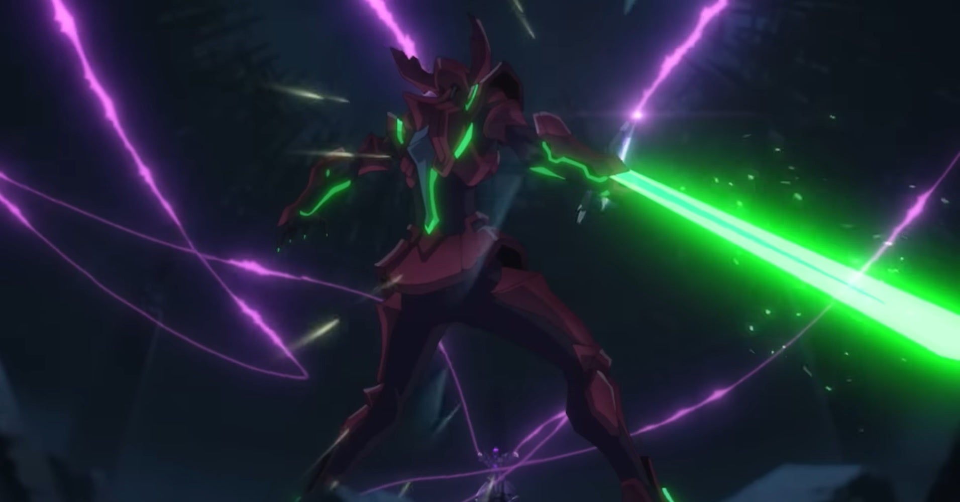 Rouge ignites her beam sword