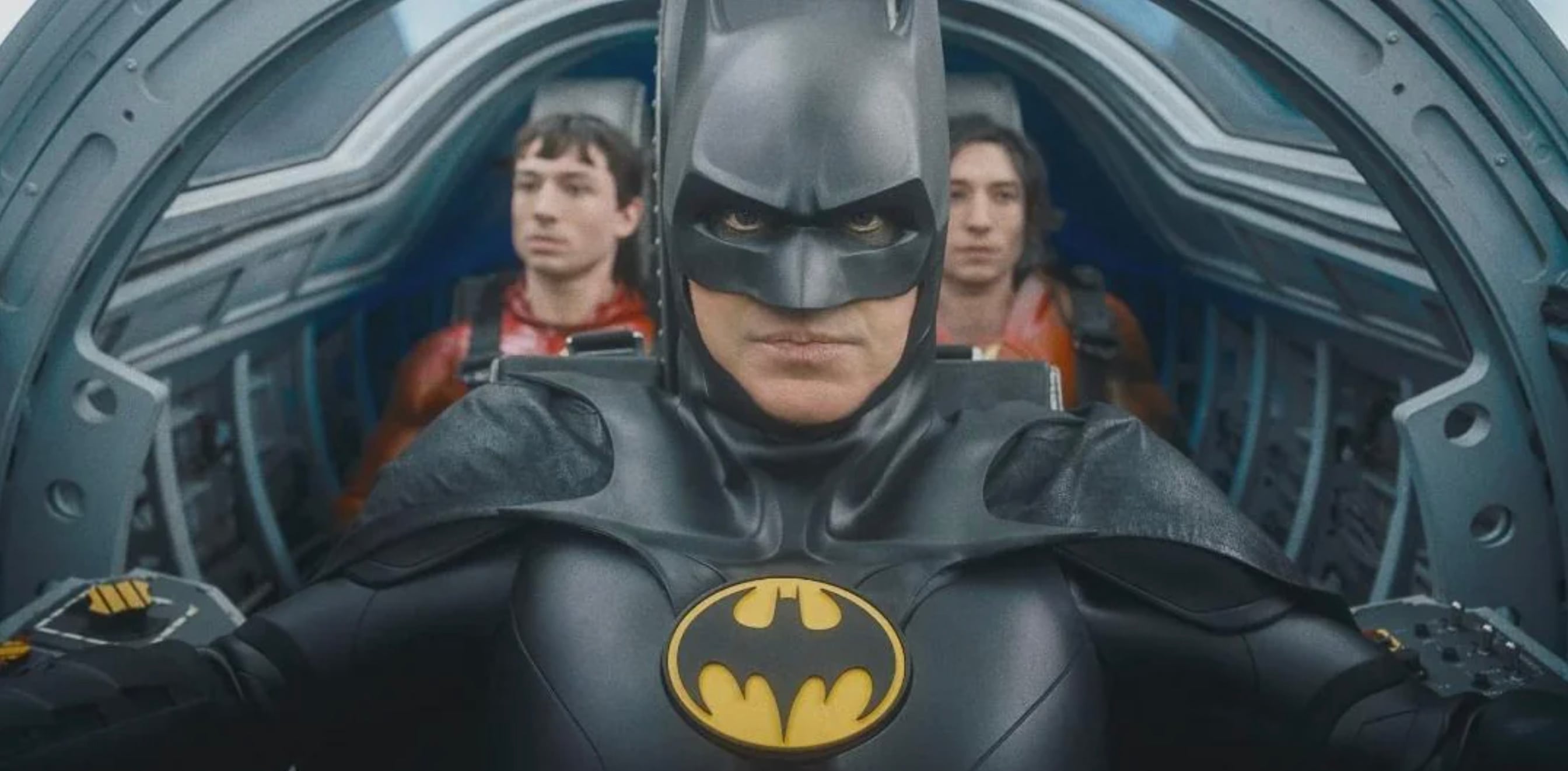 An image of Michael Keaton as Batman in The Flash