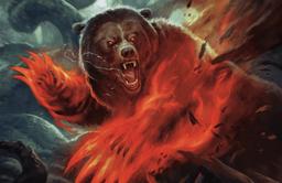The art for Monstrous Rage, a Magic: The Gathering card