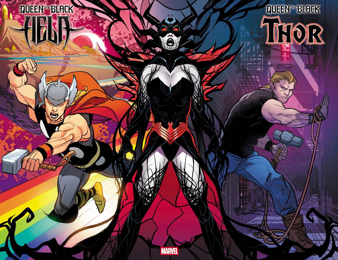 Queen in Black: Hela #1 and Queen in Black: Thor #1