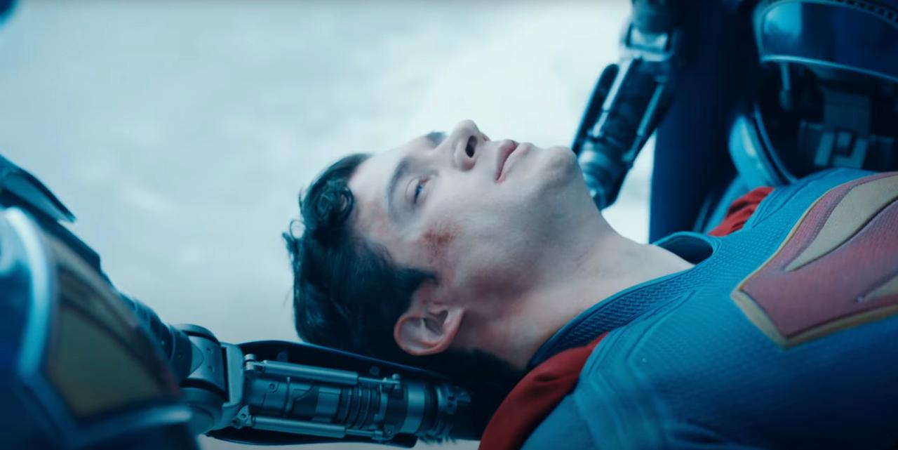 A still of Superman in the sneak peek video