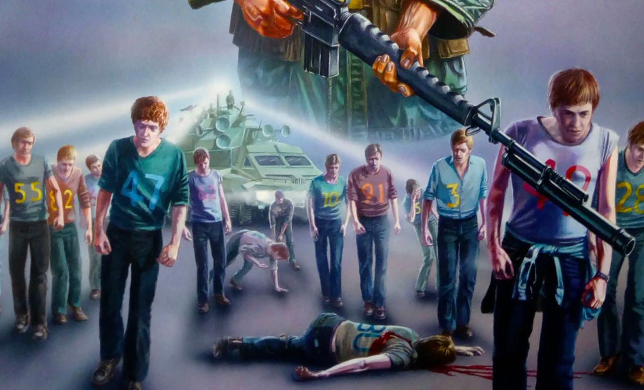 The cover of the UK edition of The Long Walk