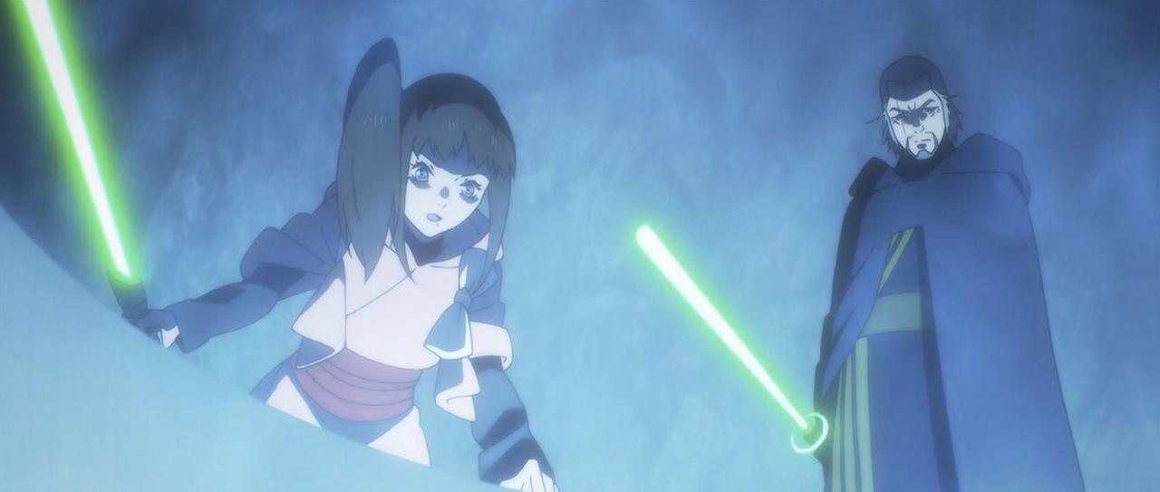 A still from The Ninth Jedi from Star Wars Visions
