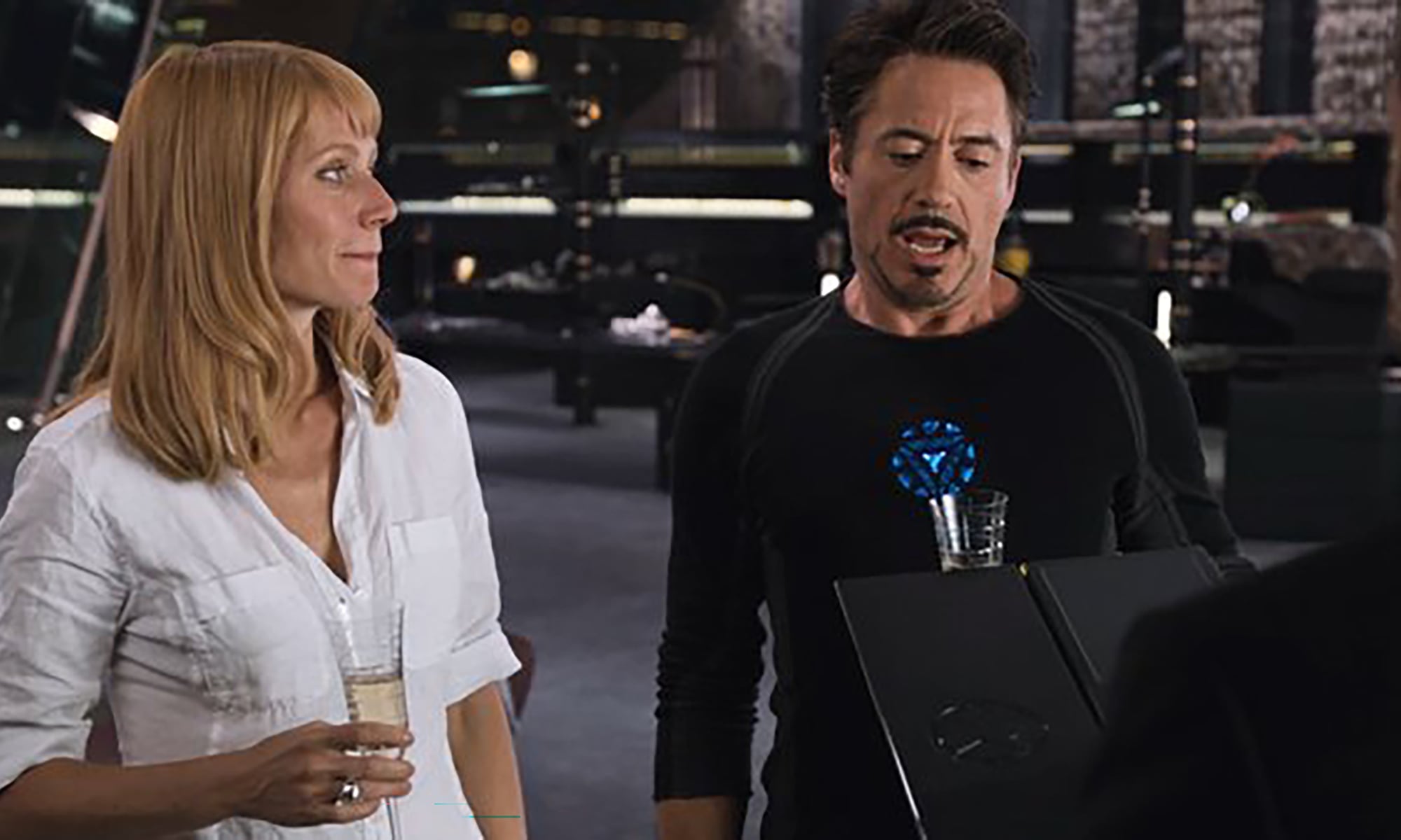 Pepper Potts and Tony Stark in Avengers