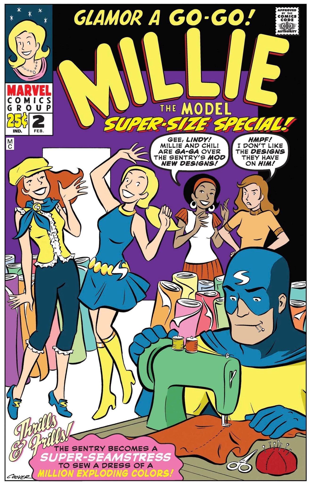 Millie the Model faux cover from Age of the Sentry #3 (art by Colleen Coover)