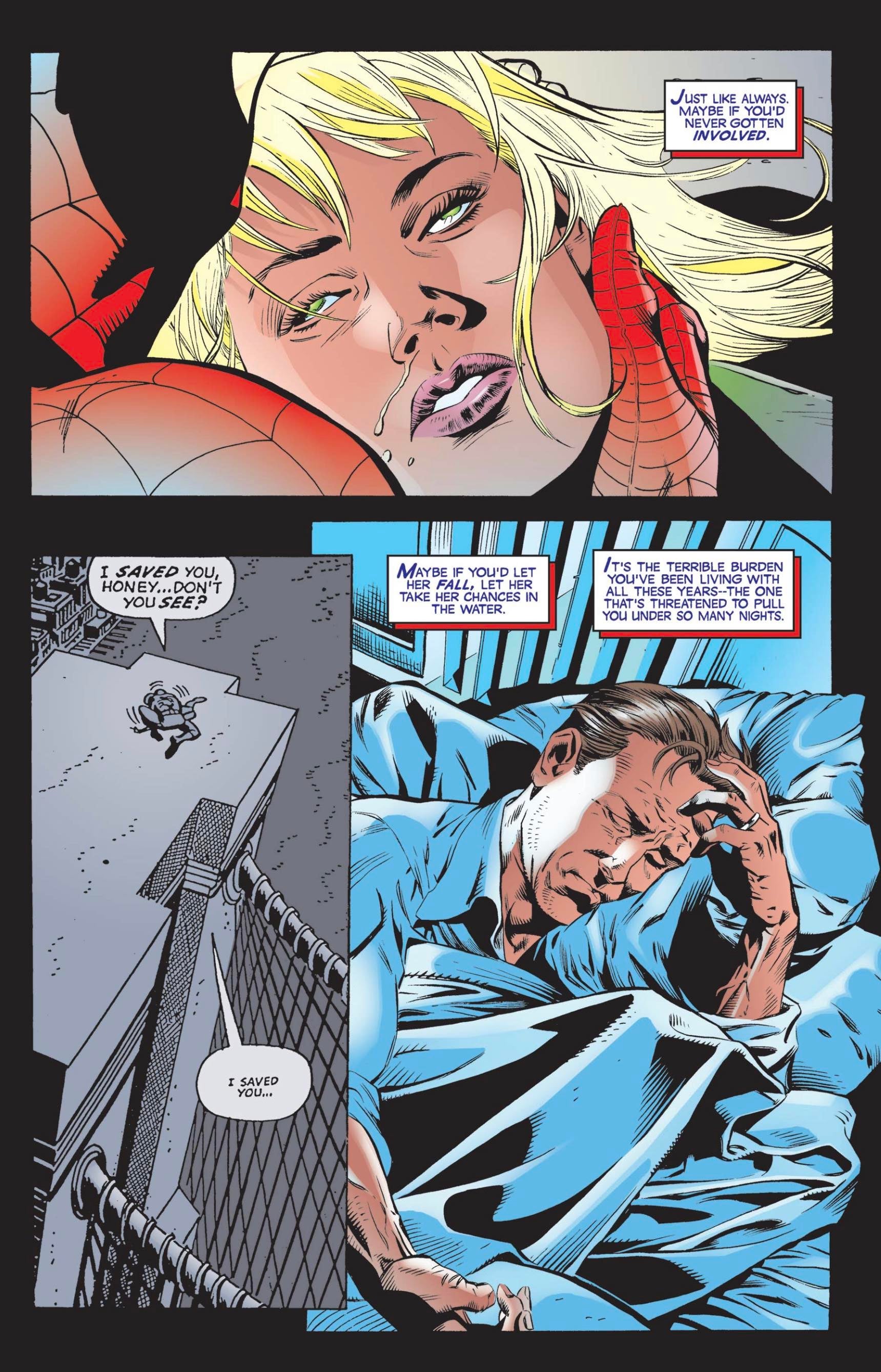 Spider-Man wonders if he's responsible for Gwen's death.