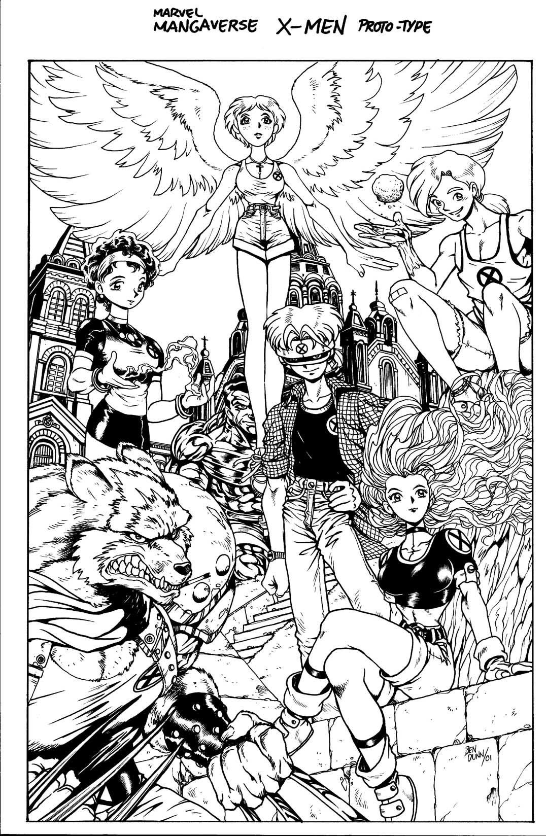 X-Men: Mangaverse pitch art