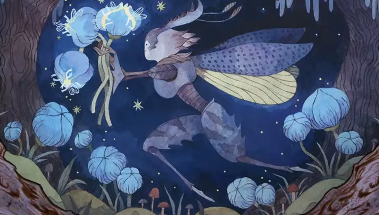 Taryn Knight's art for Bitterbloom Bearer from Magic: The Gathering