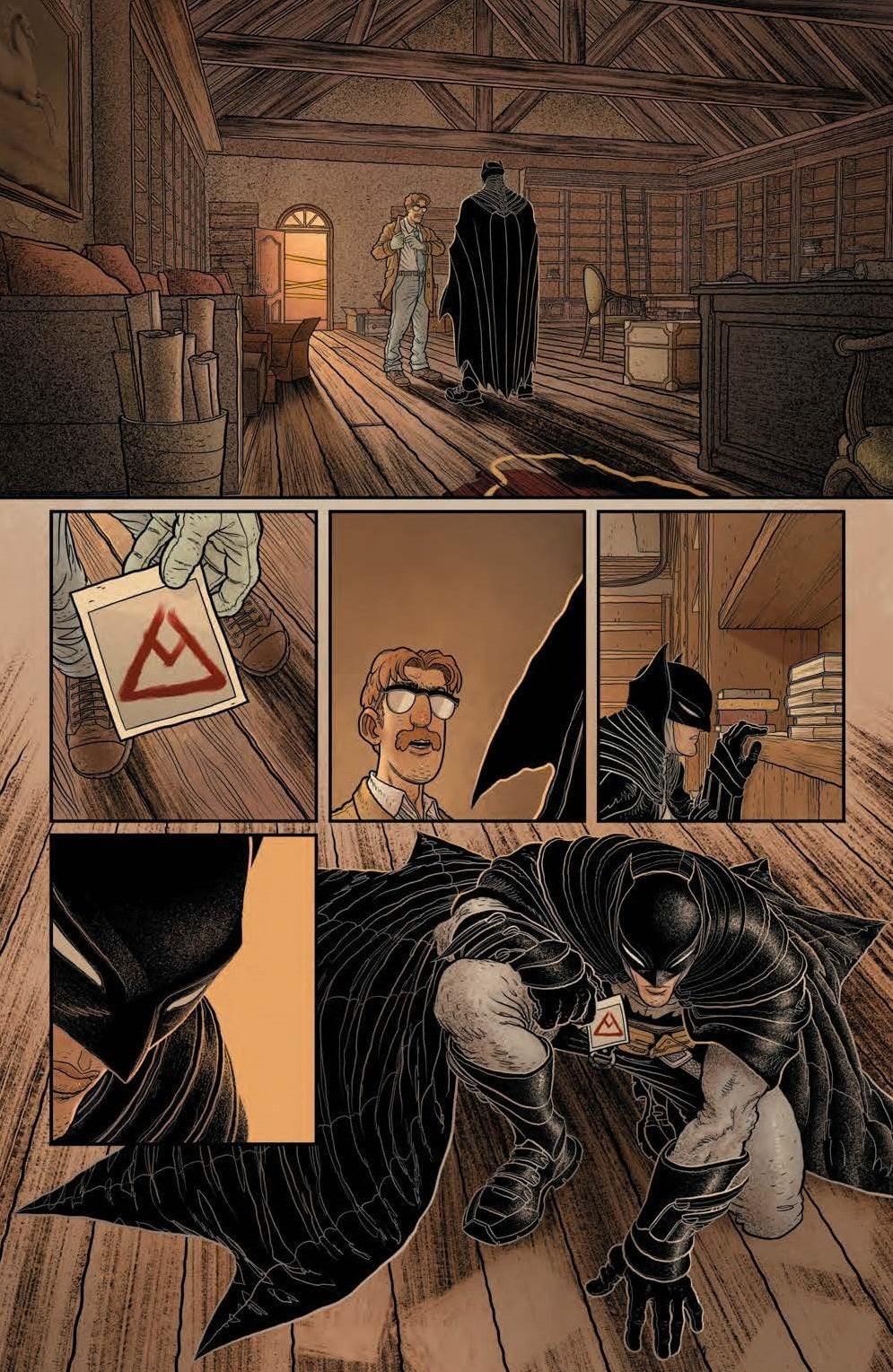 Jim Gordon gives Batman a clue