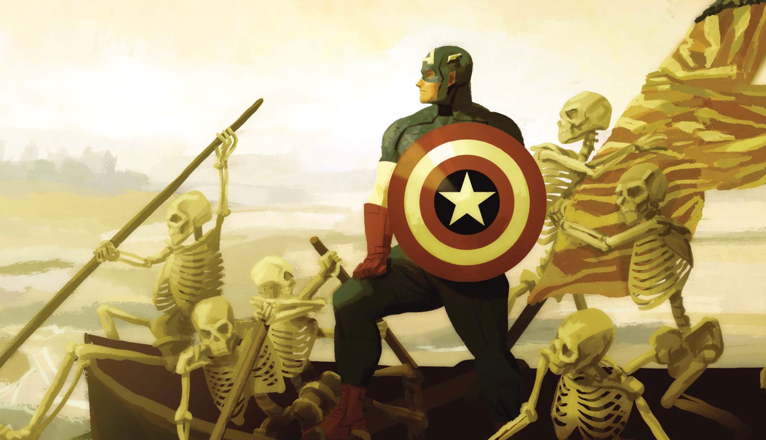 The variant cover for Captain America #11 by Chip Zdarsky