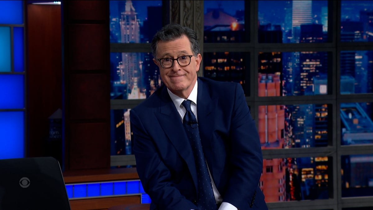 A still from The Late Show with Stephen Colbert