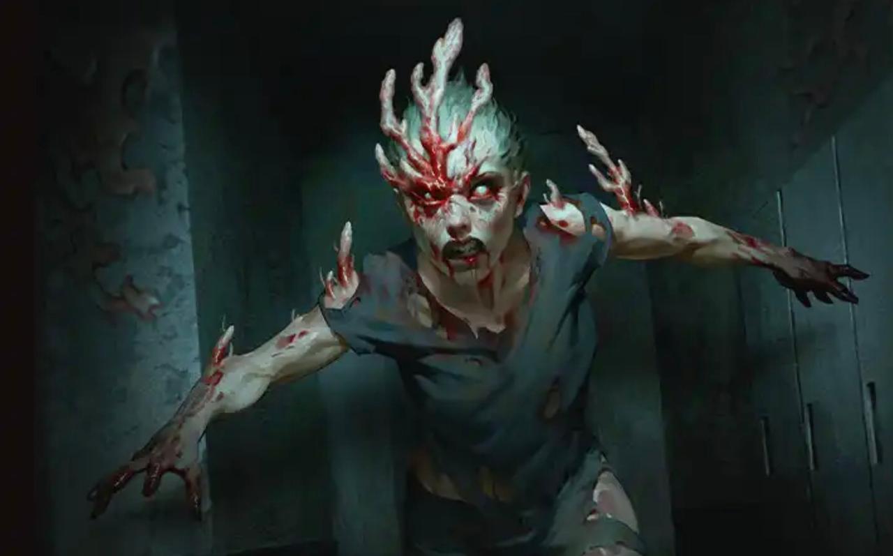 The art from Cordyceps Infected card from Secret Lair x The Last of Us Part I