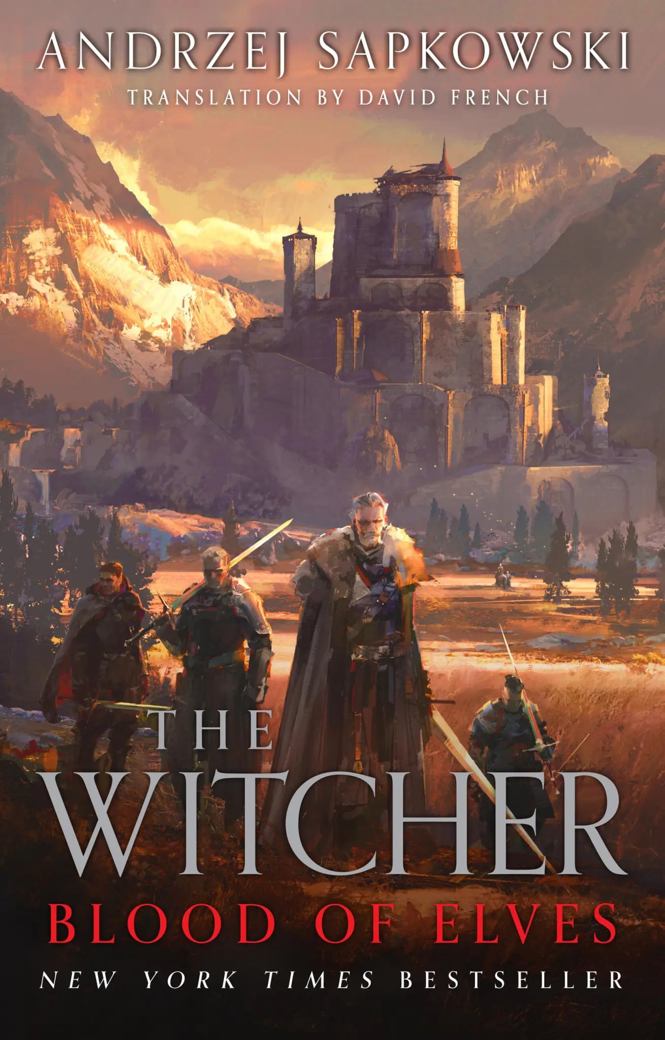The cover of The Witcher: Blood of Elves (translation by David French)