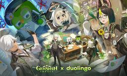 Genshin Impact And Duolingo Key Art