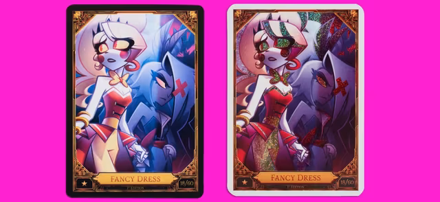 An image of the cards from the Hazbin Hotel season 2 trading card collection