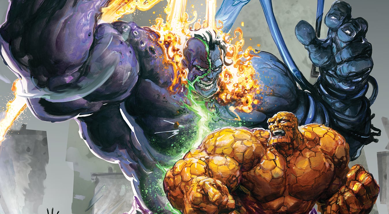 The Clayton Crain variant cover for The Infernal Hulk vs. Fantastic Four #1