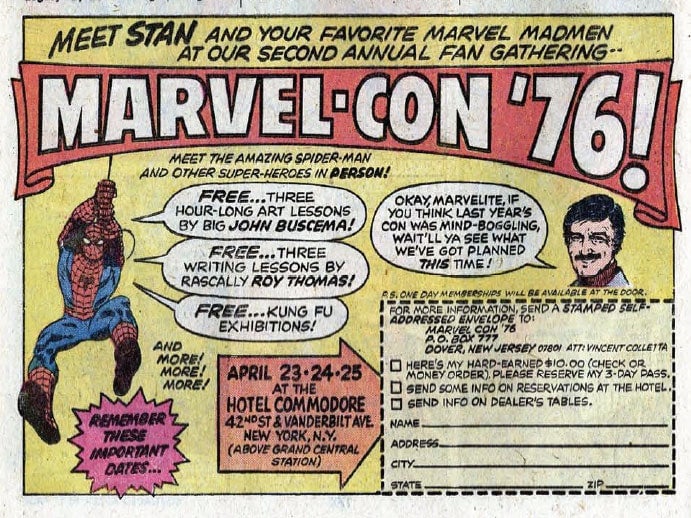 Marvel Con ad