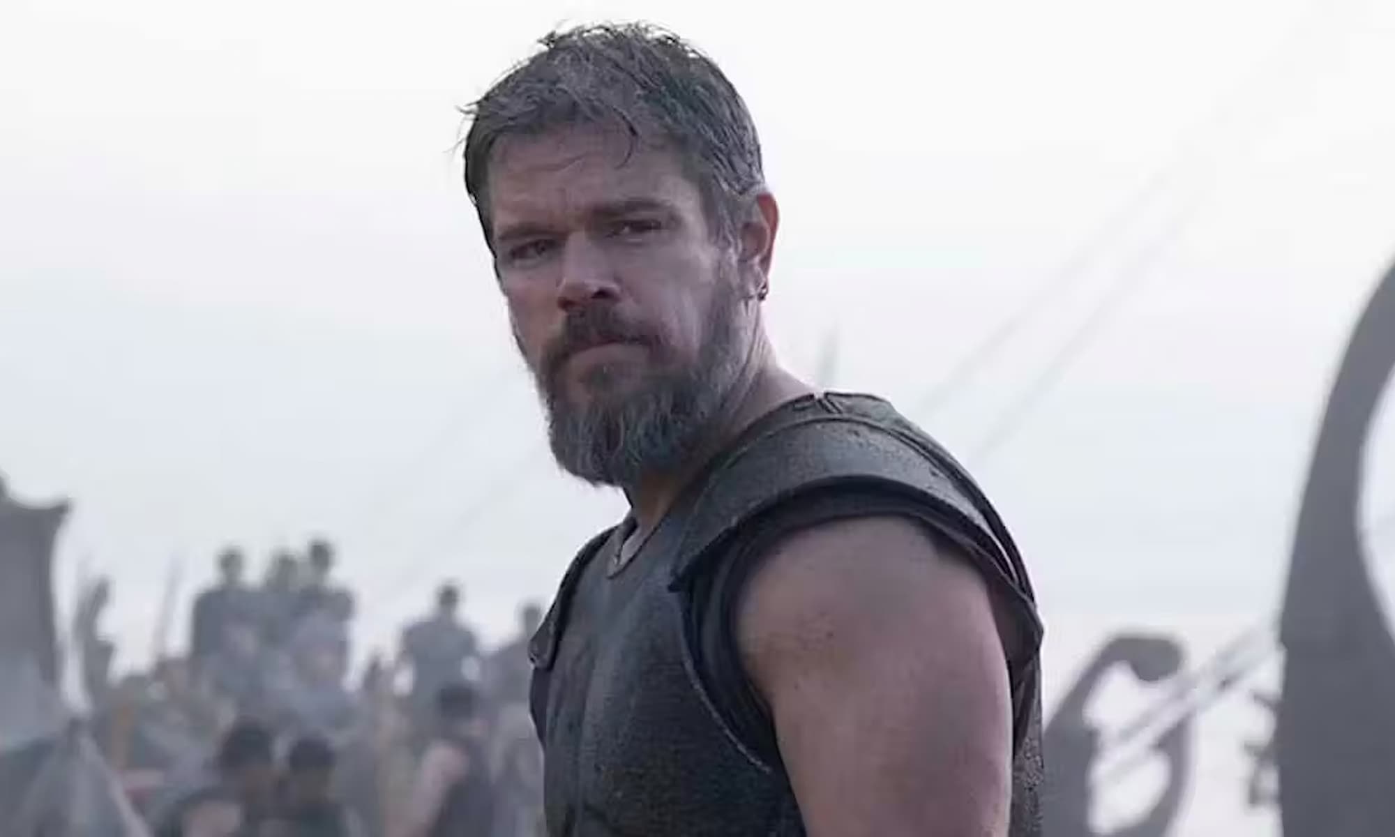 Matt Damon Without Helmet In The Odyssey