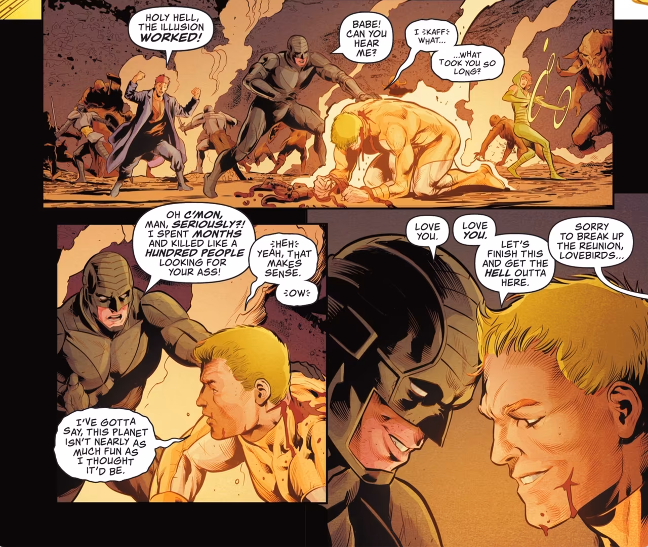 Panels from Superman: Warworld Apocalypse