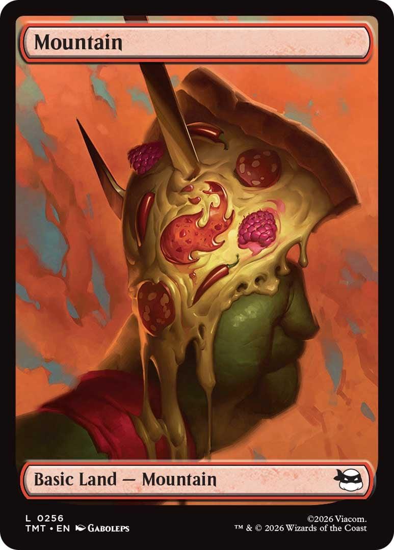 An image of the Mountain Basic Land cards in Magic: The Gathering x Teenage Mutant Ninja Turtles