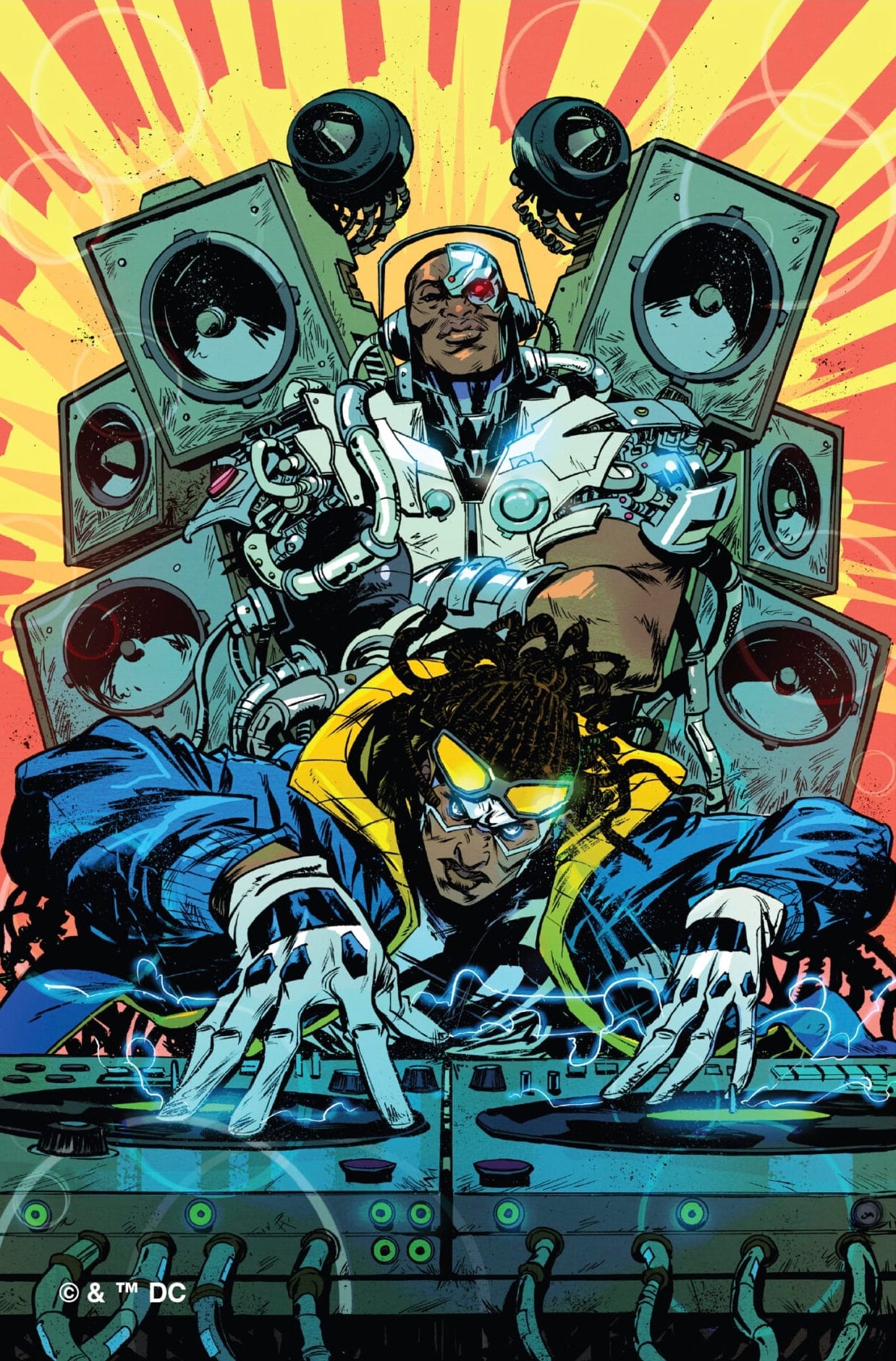 The Ink Alliance retailer-exclusive cover of New Titans #38 by Sanford Greene