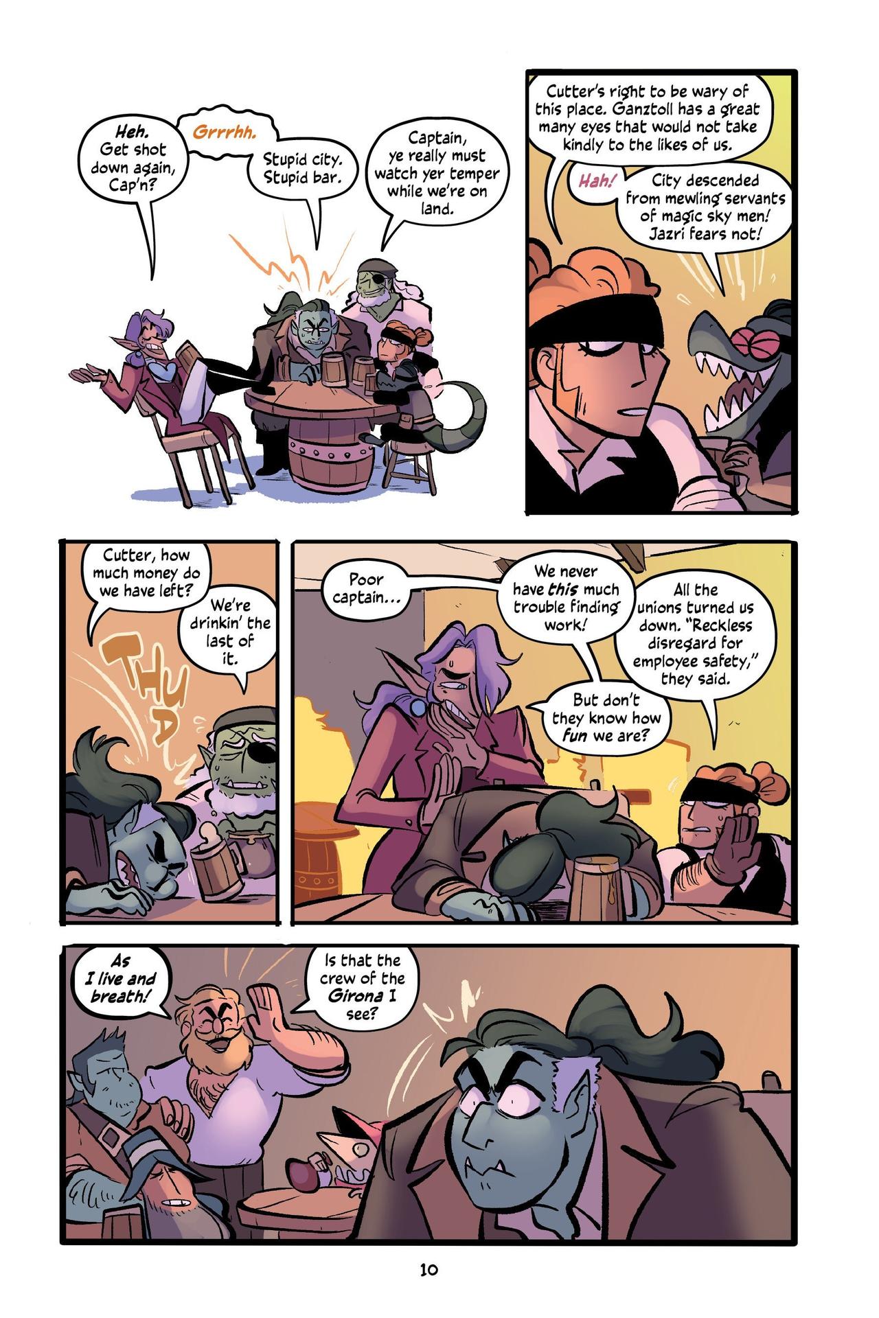 Internal comics page from The Pirate and the Porcelain Girl