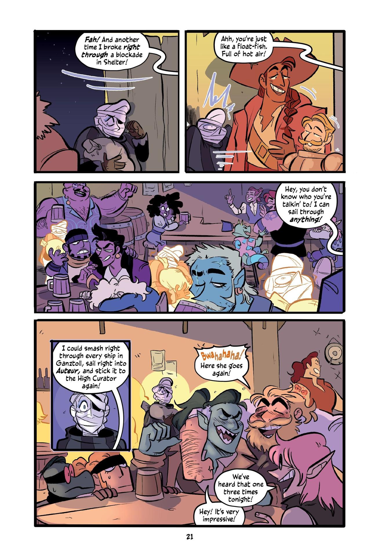 Internal comics page from The Pirate and the Porcelain Girl