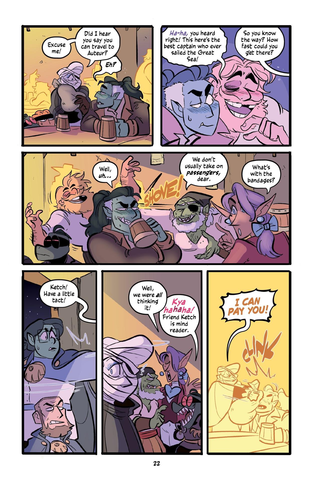 Internal comics page from The Pirate and the Porcelain Girl