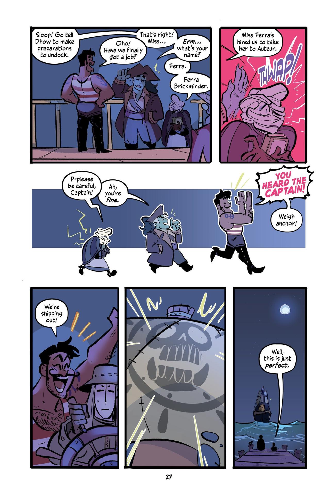 Internal comics page from The Pirate and the Porcelain Girl