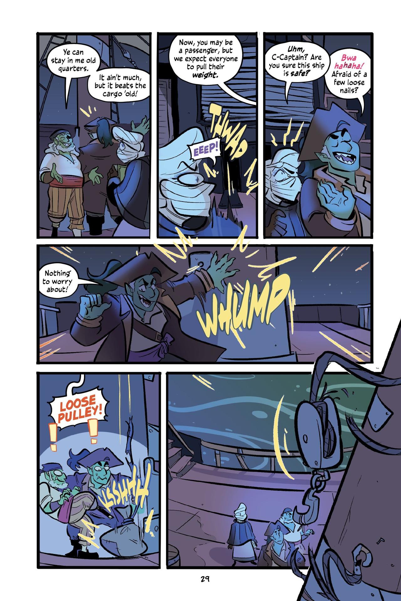 Internal comics page from The Pirate and the Porcelain Girl