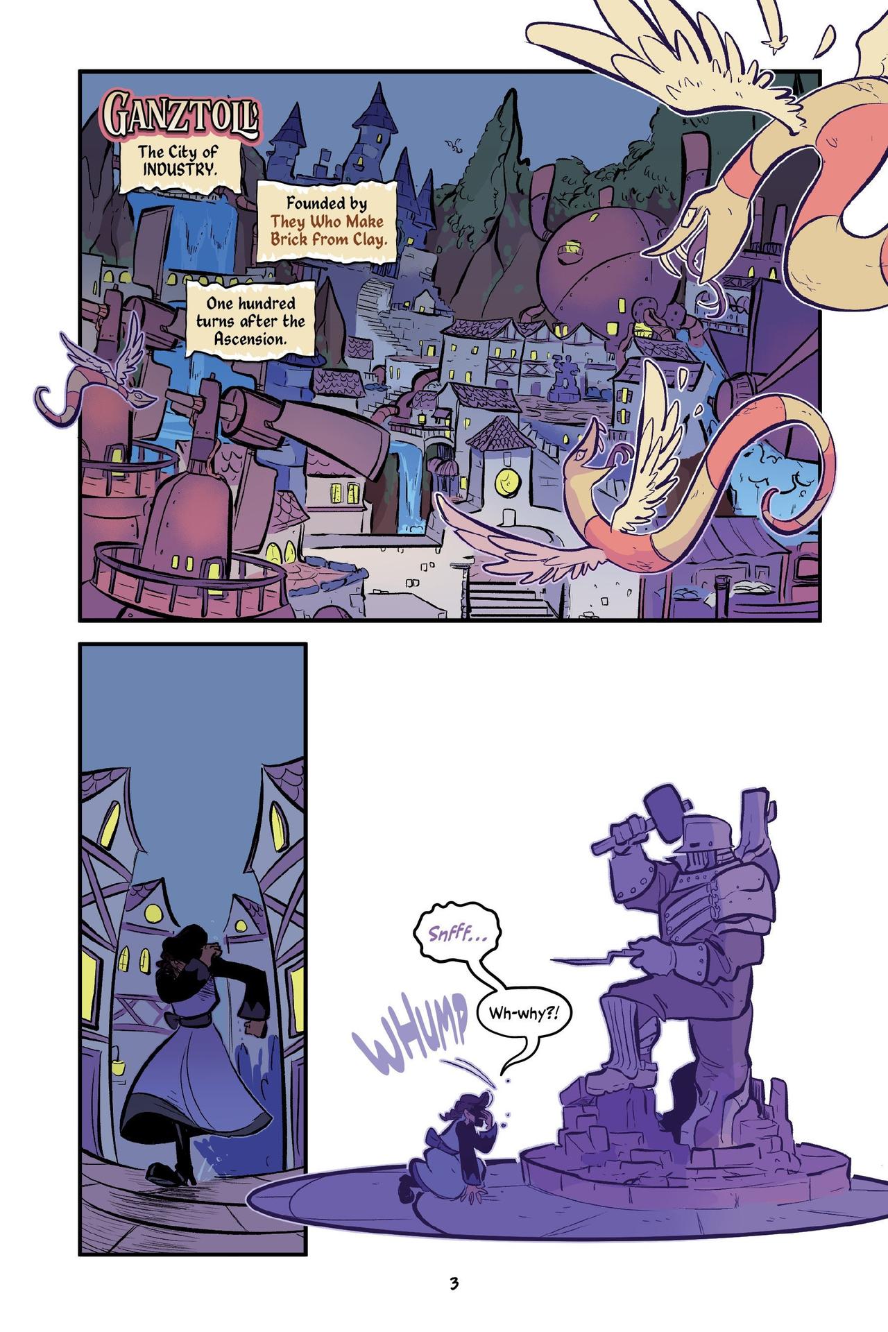 Internal comics page from The Pirate and the Porcelain Girl