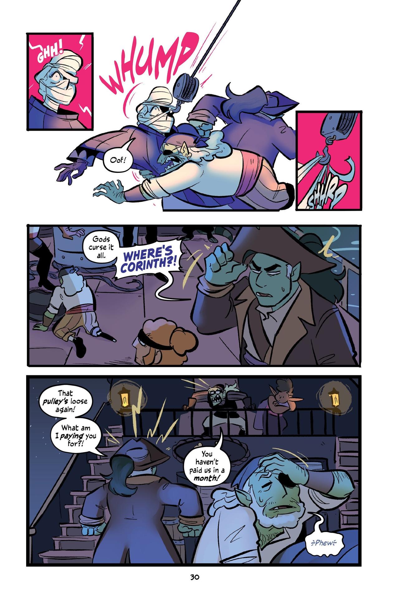 Internal comics page from The Pirate and the Porcelain Girl