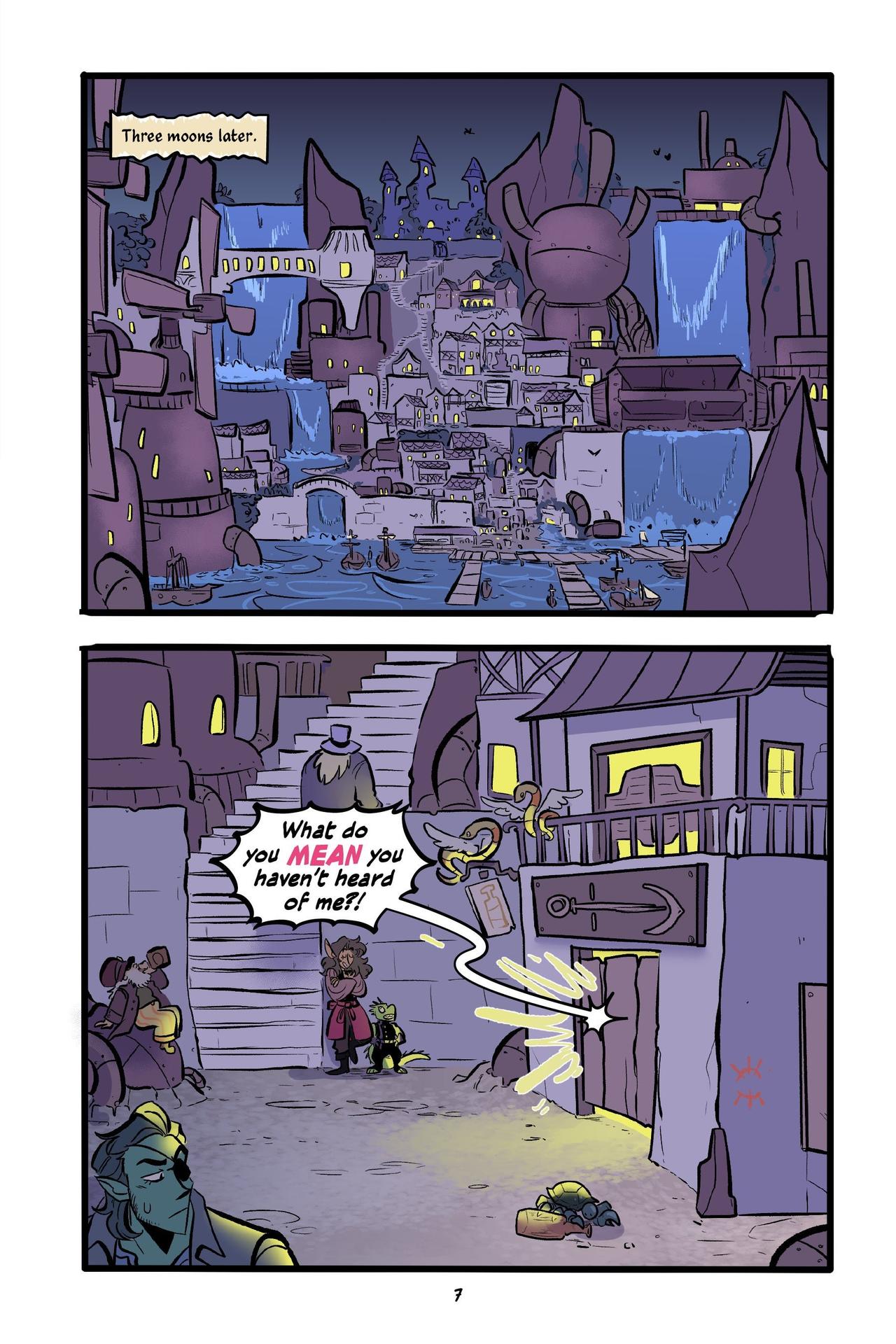 Internal comics page from The Pirate and the Porcelain Girl